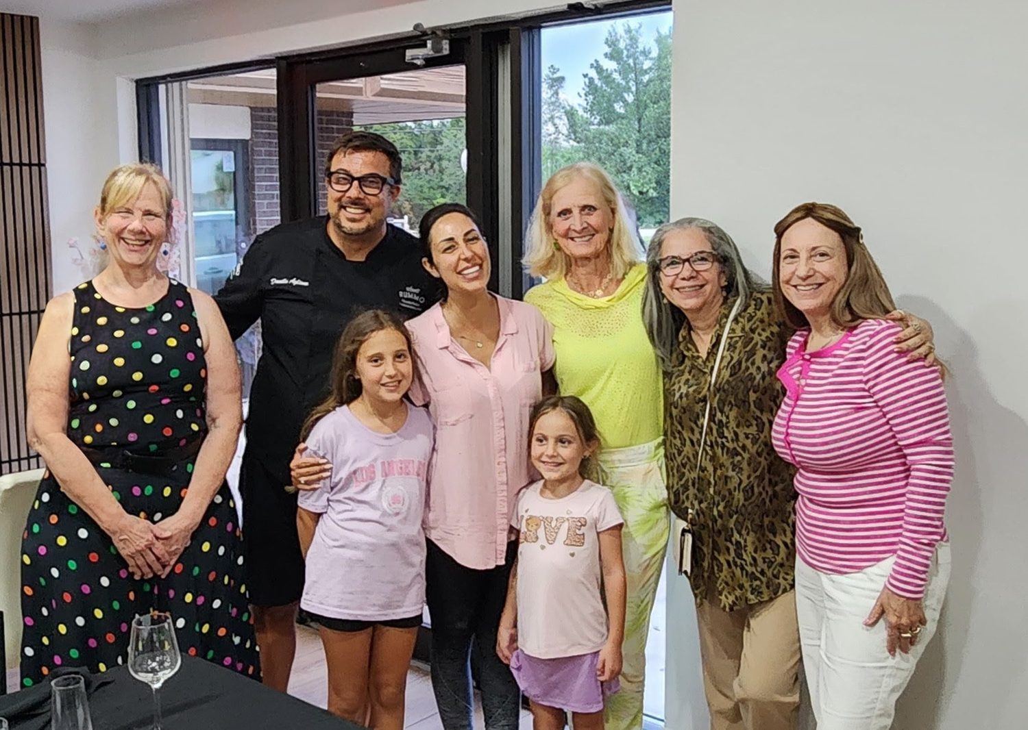 Susan Roberts, Chef Danilo & Ilaria Aglione and family, Vicki Schmelz, Maria Beacham and Diane Bogart