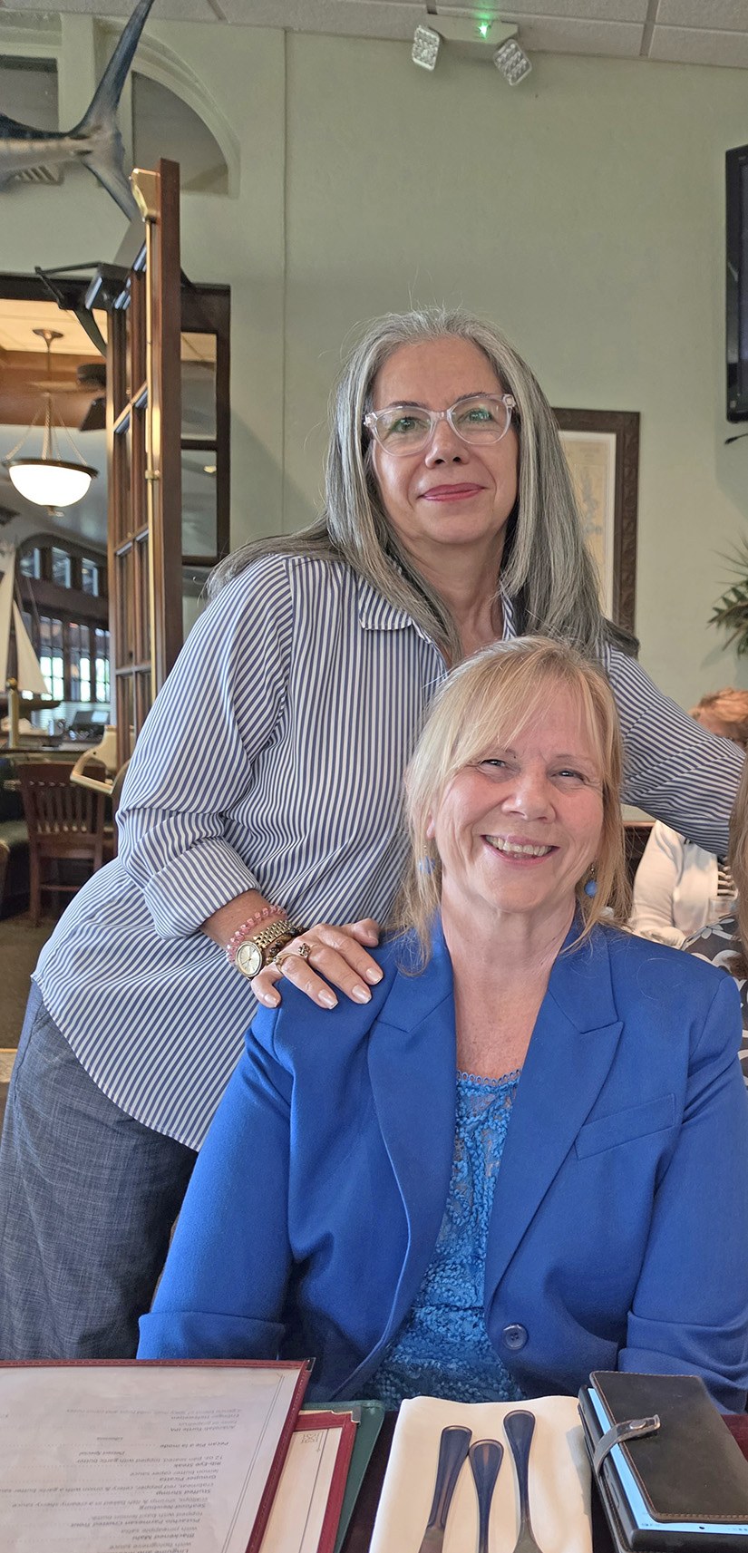 Maria Beacham and Susan Roberts at the Gateway Women’s Club dinner
