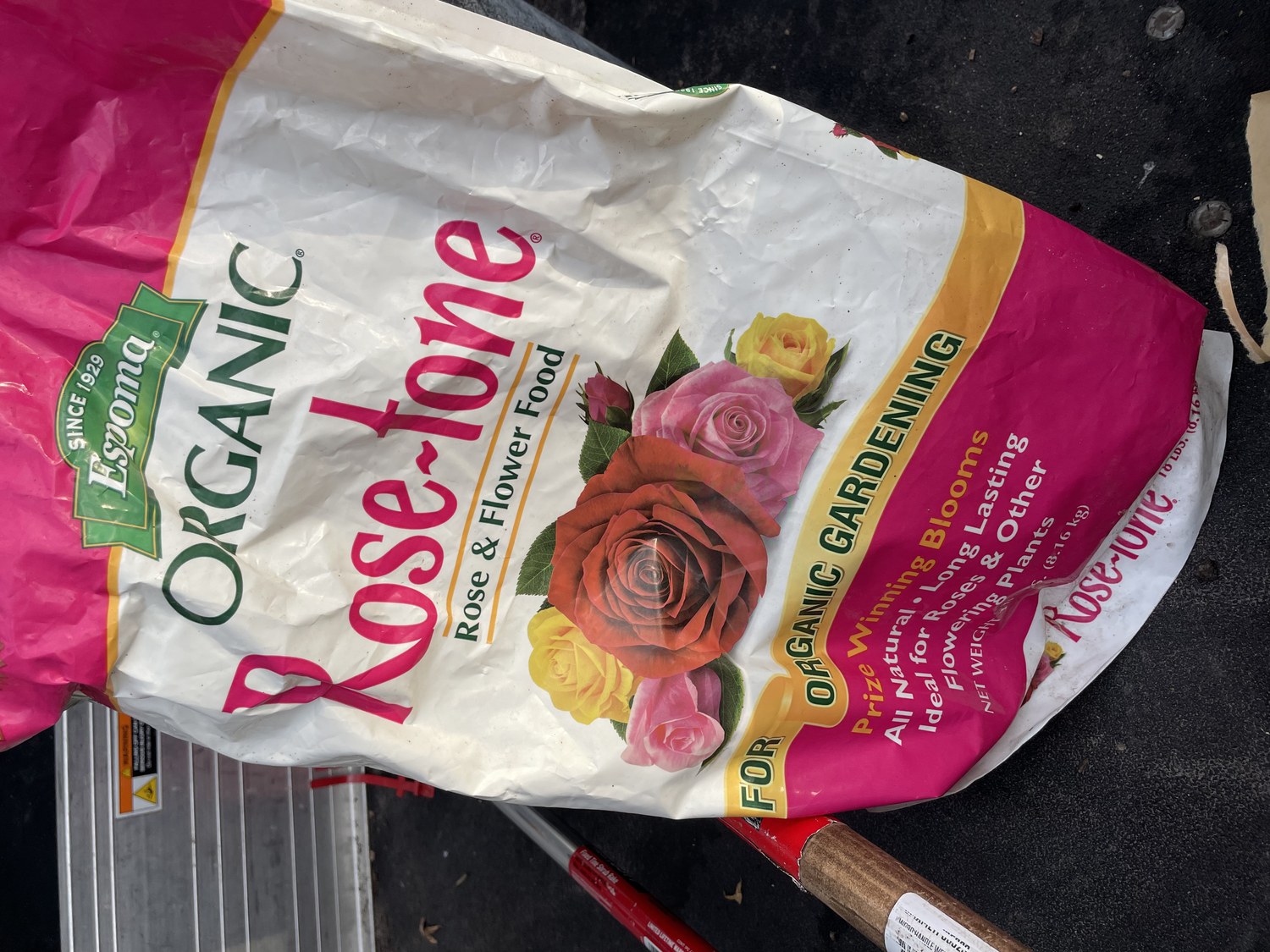 Bag of Espoma organic Rose-tone fertilizer