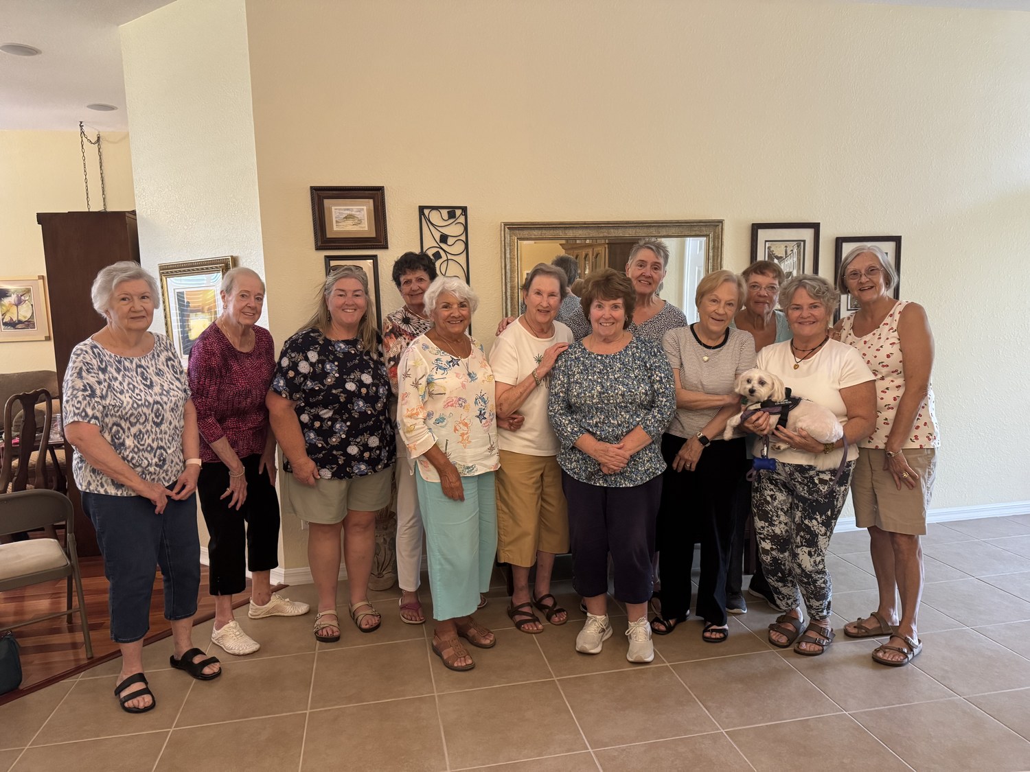 Gateway Women’s Club Sit and Stitch members gathered at the July session