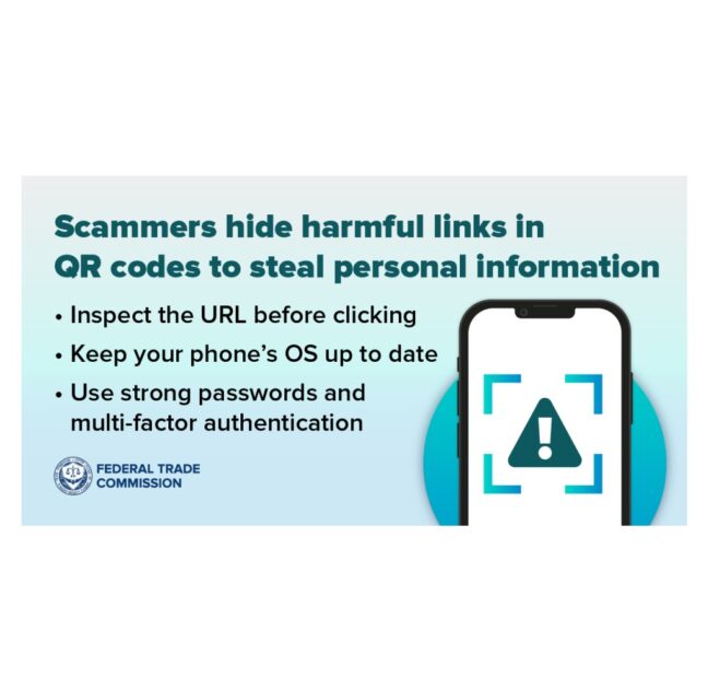 Illustration warning about fake QR codes placed on parking meters