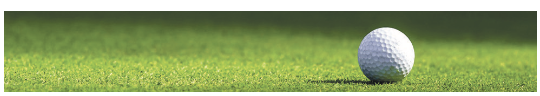 Golf ball resting on a putting green