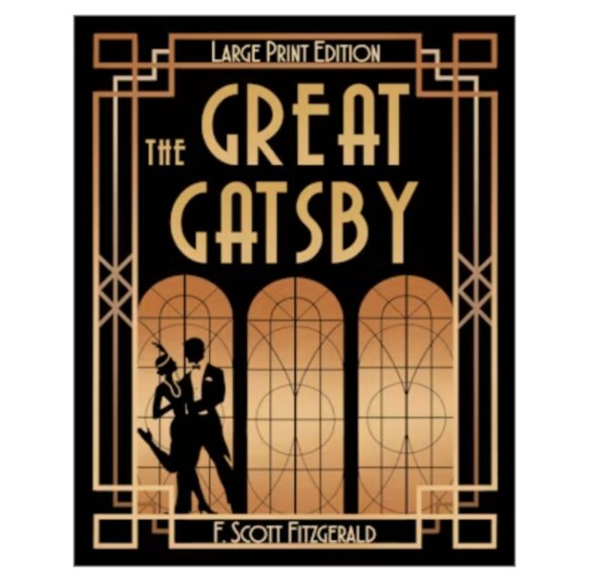 Cover of The Great Gatsby by F. Scott Fitzgerald, large print edition