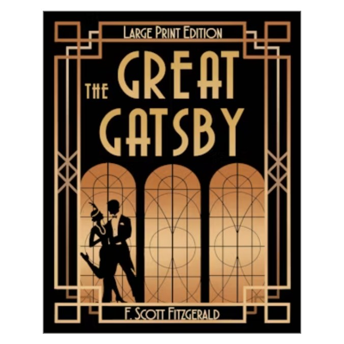 Cover of The Great Gatsby by F. Scott Fitzgerald, large print edition